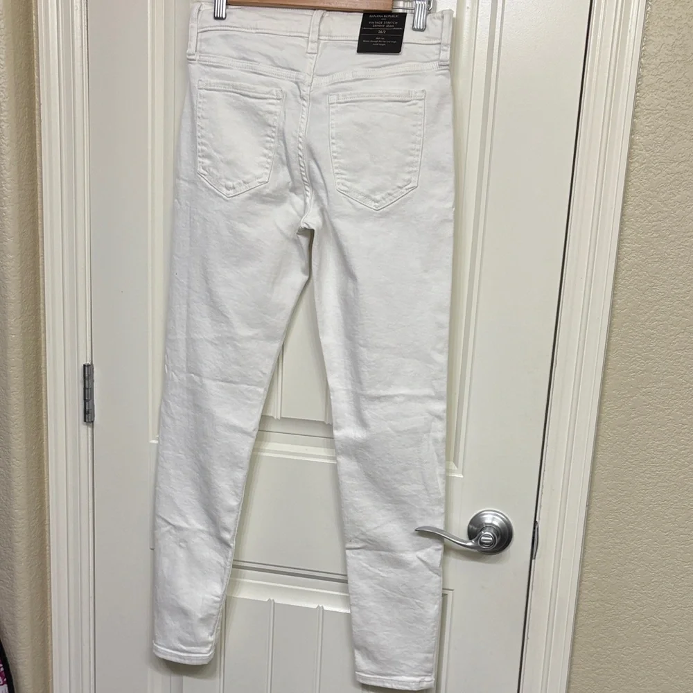NWT Banana Republic Vintage Stretch Skinny Women's White Jeans‎